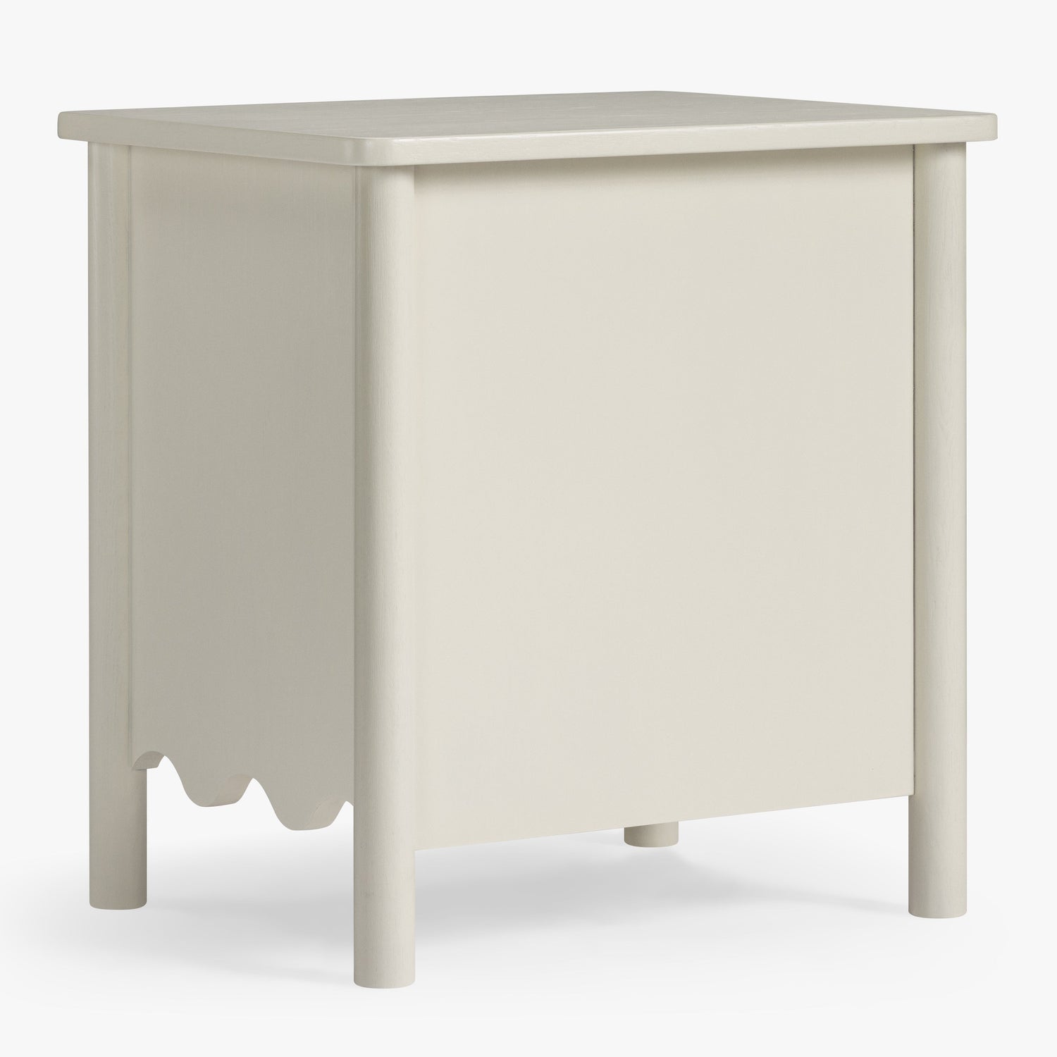 Co. House Designs Onda Cream Oak 1-Drawer Nightstand Set of 2
