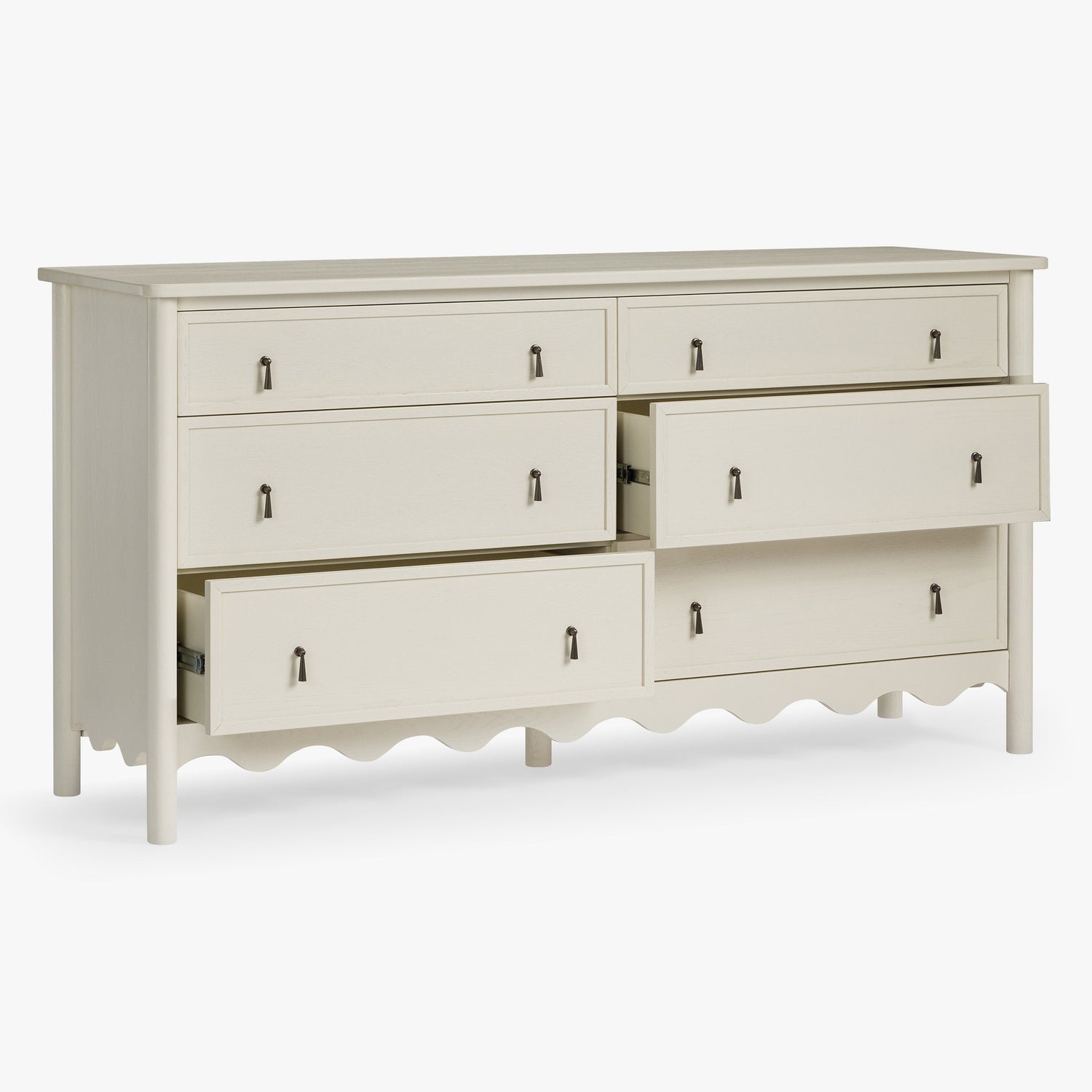 Co. House Designs Onda Cream Oak 6-Drawer Dresser