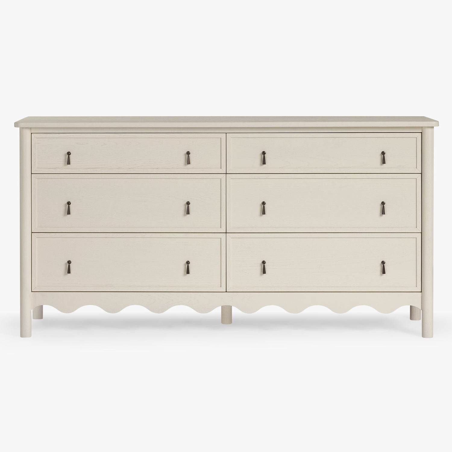Co. House Designs Onda Cream Oak 6-Drawer Dresser
