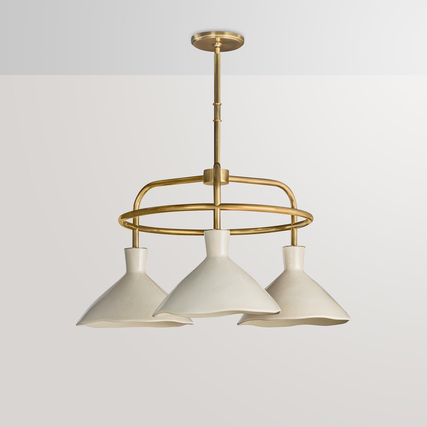 MENO HOME x Co. House Designs Dune Cream 3-Light Chandelier
