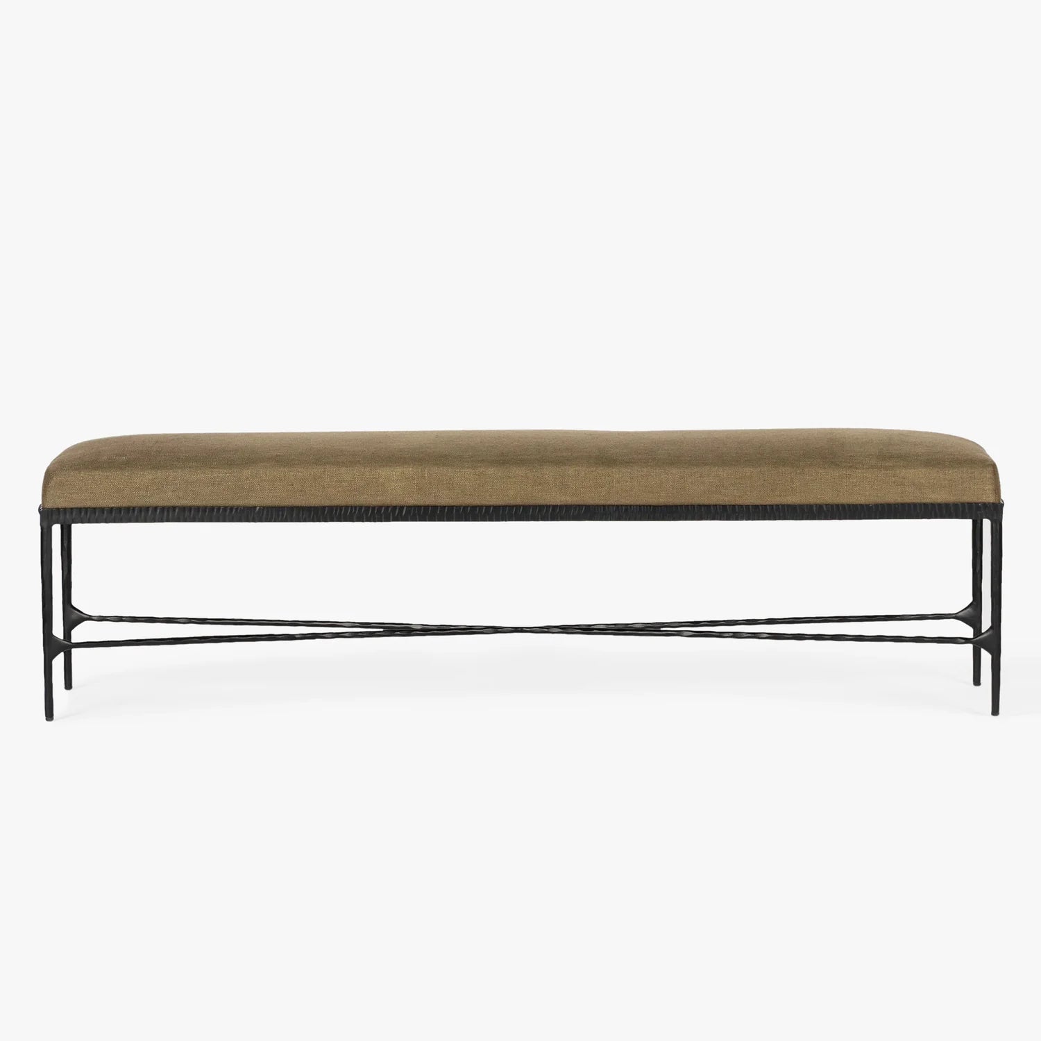 MENO HOME x Co. House Designs Loam Olive Hammered Bench