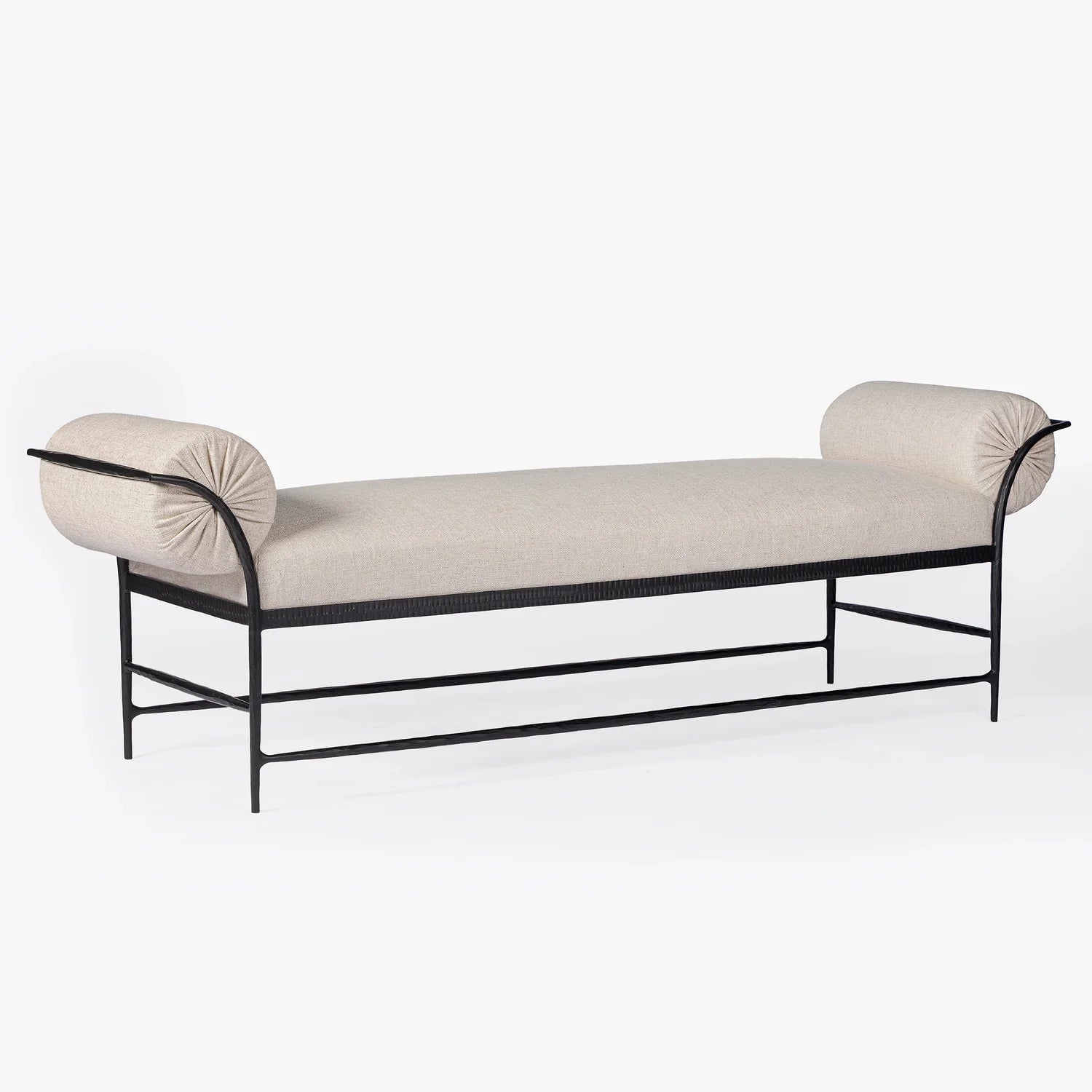 MENO HOME x Co. House Designs Vale Hammered Natural Bench