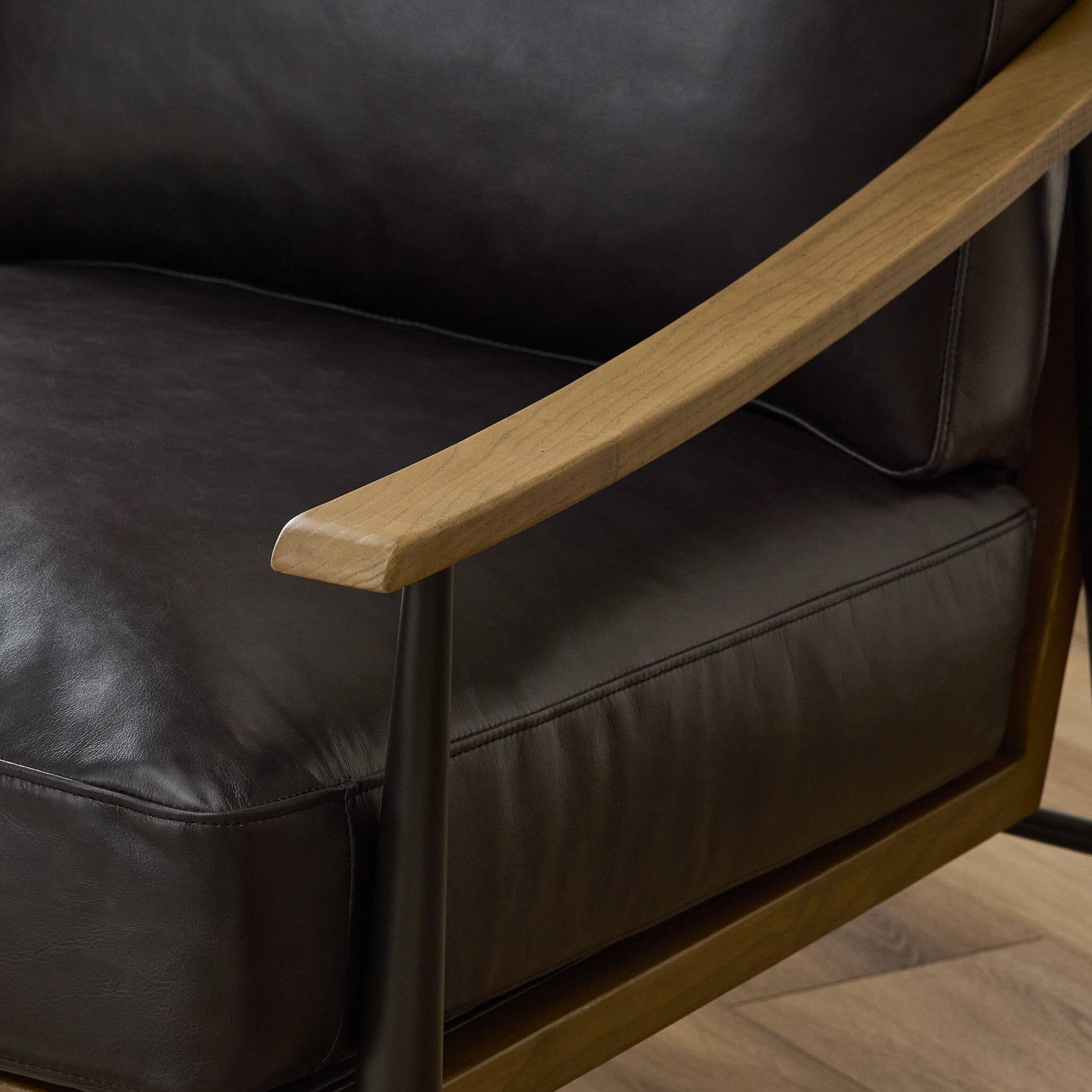 Four Hands Kennedy Sonoma Black Chair close-up detail 7