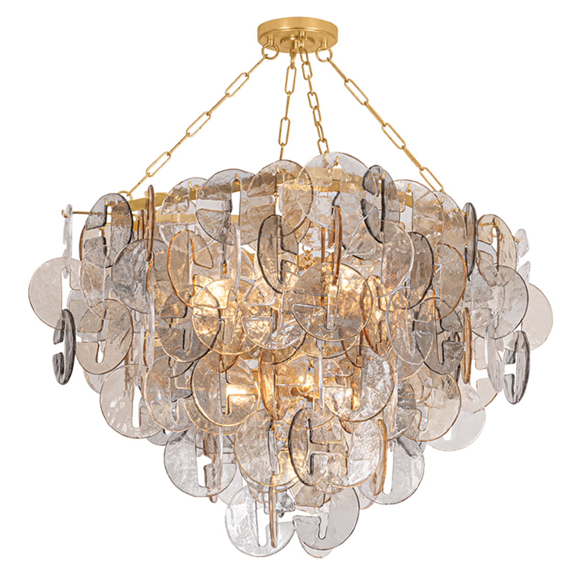 Corbett Lighting Aran Large Chandelier in Vintage Gold Leaf, primary product view