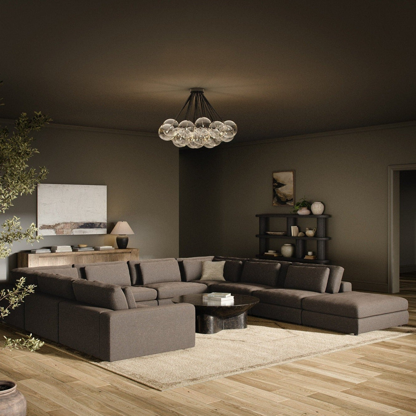 Four Hands Bloor Landale Charcoal 8-Piece Sectional Sofa