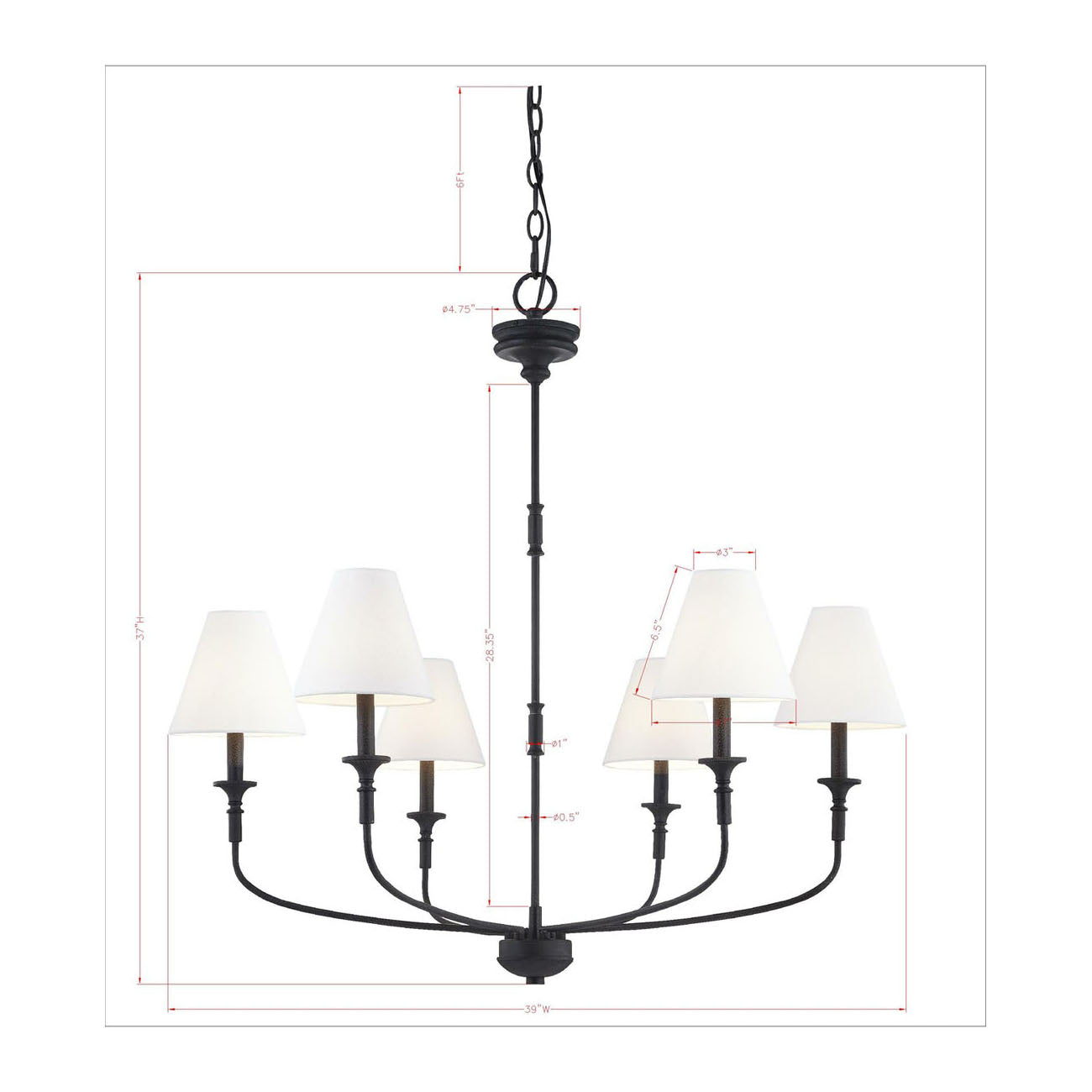 Forty West Barton Chandelier