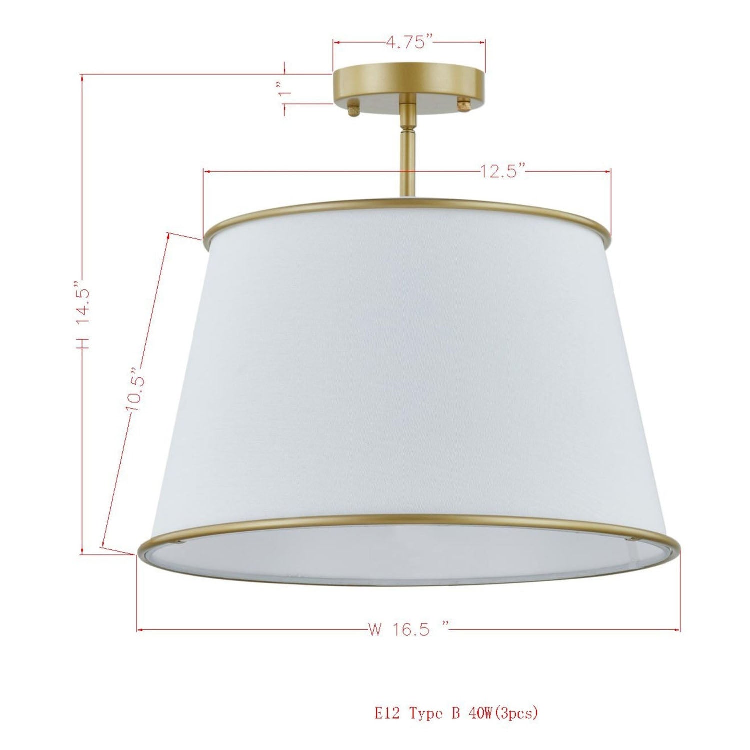 Forty West Elsa Semi-Flush Mount