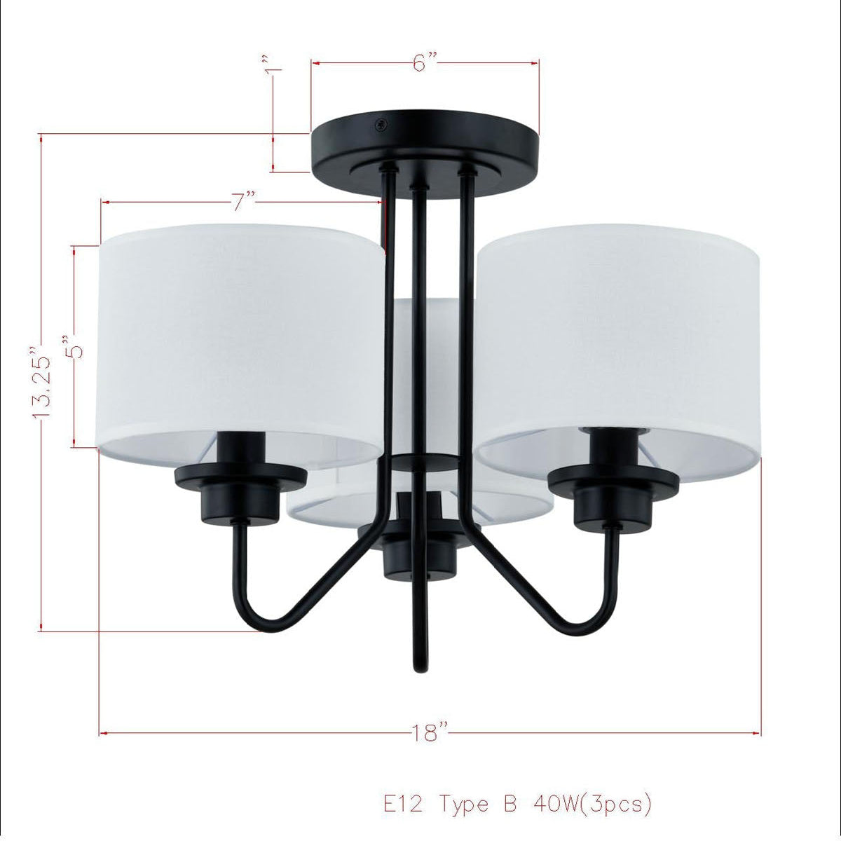 Forty West Biggs Semi-Flush Mount