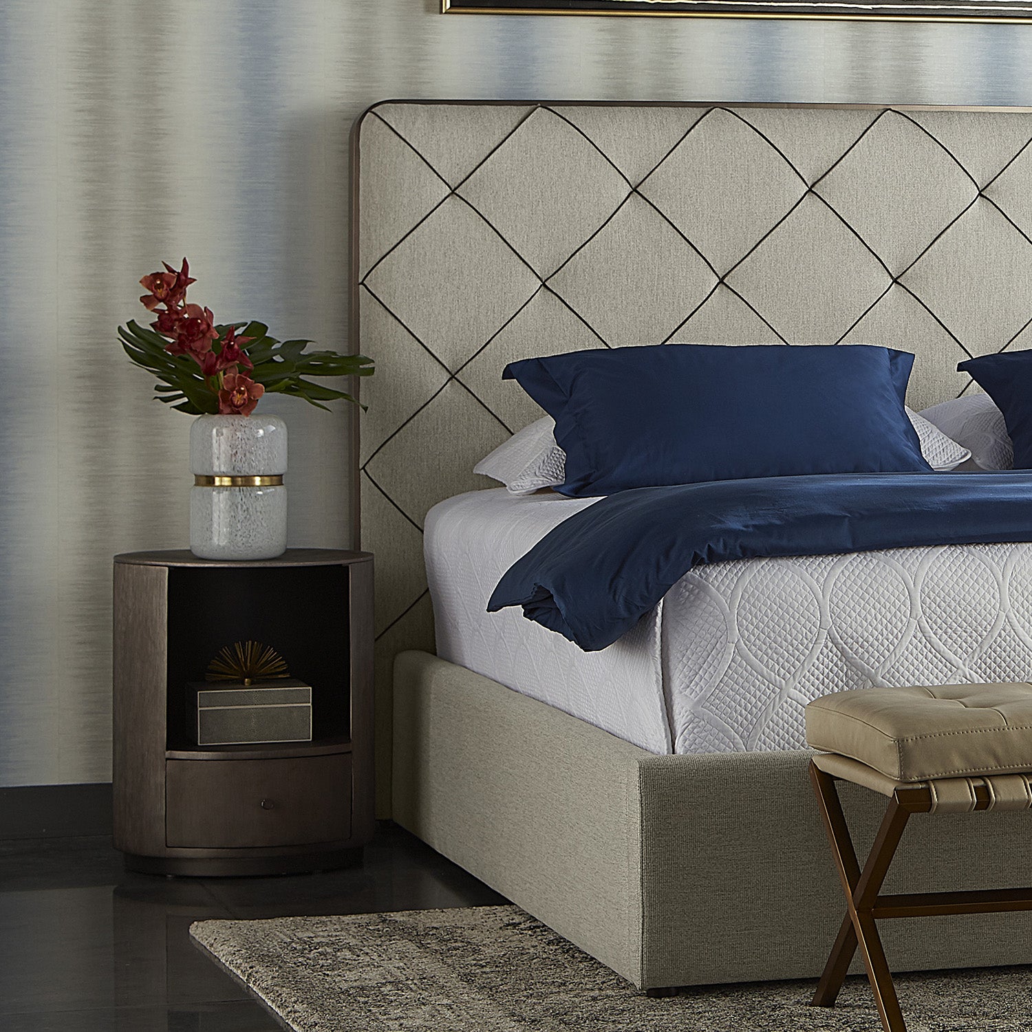 Sunpan Siena Round Nightstand Set of 2