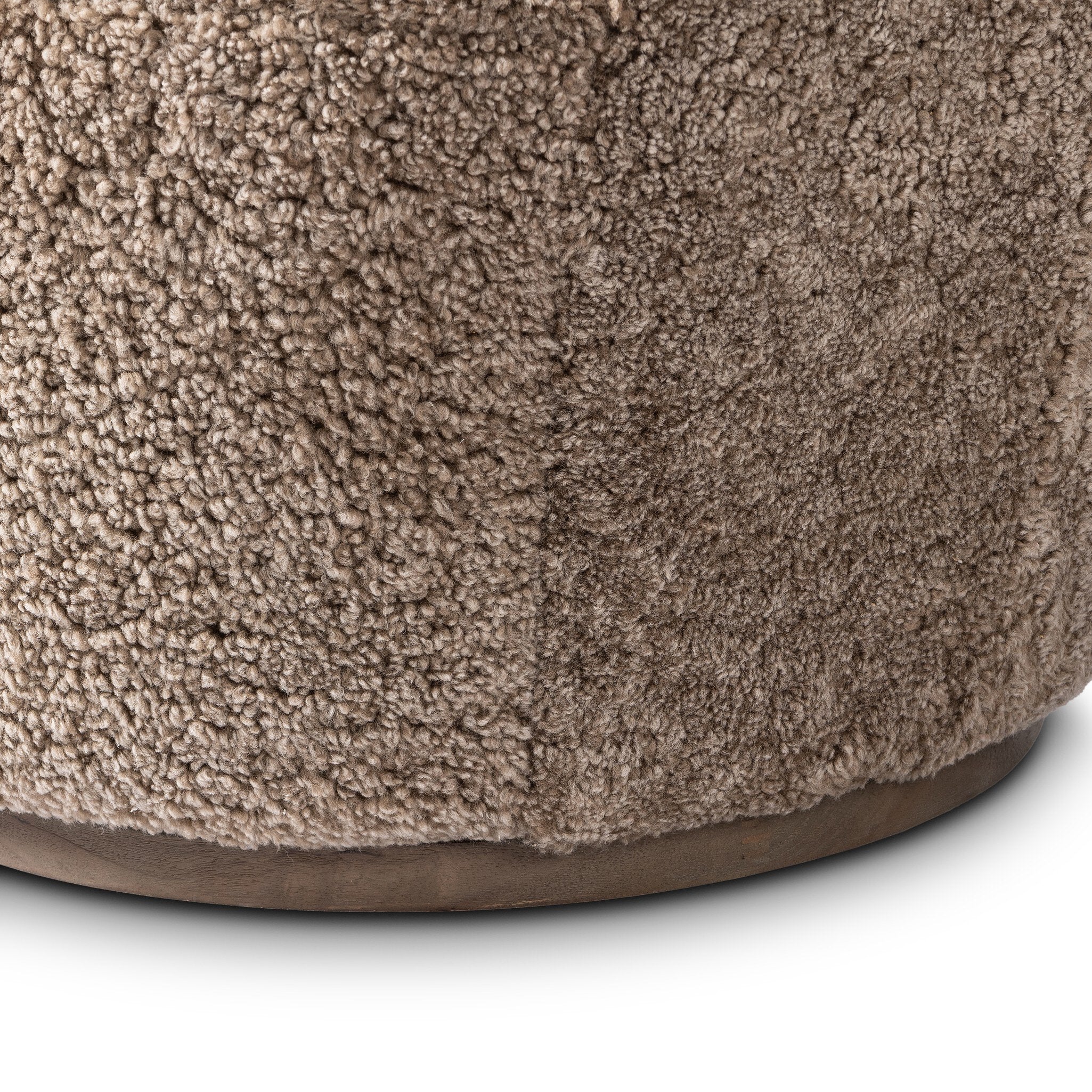 Four Hands Aurora Taupe Shearling Swivel Chair - detail 4