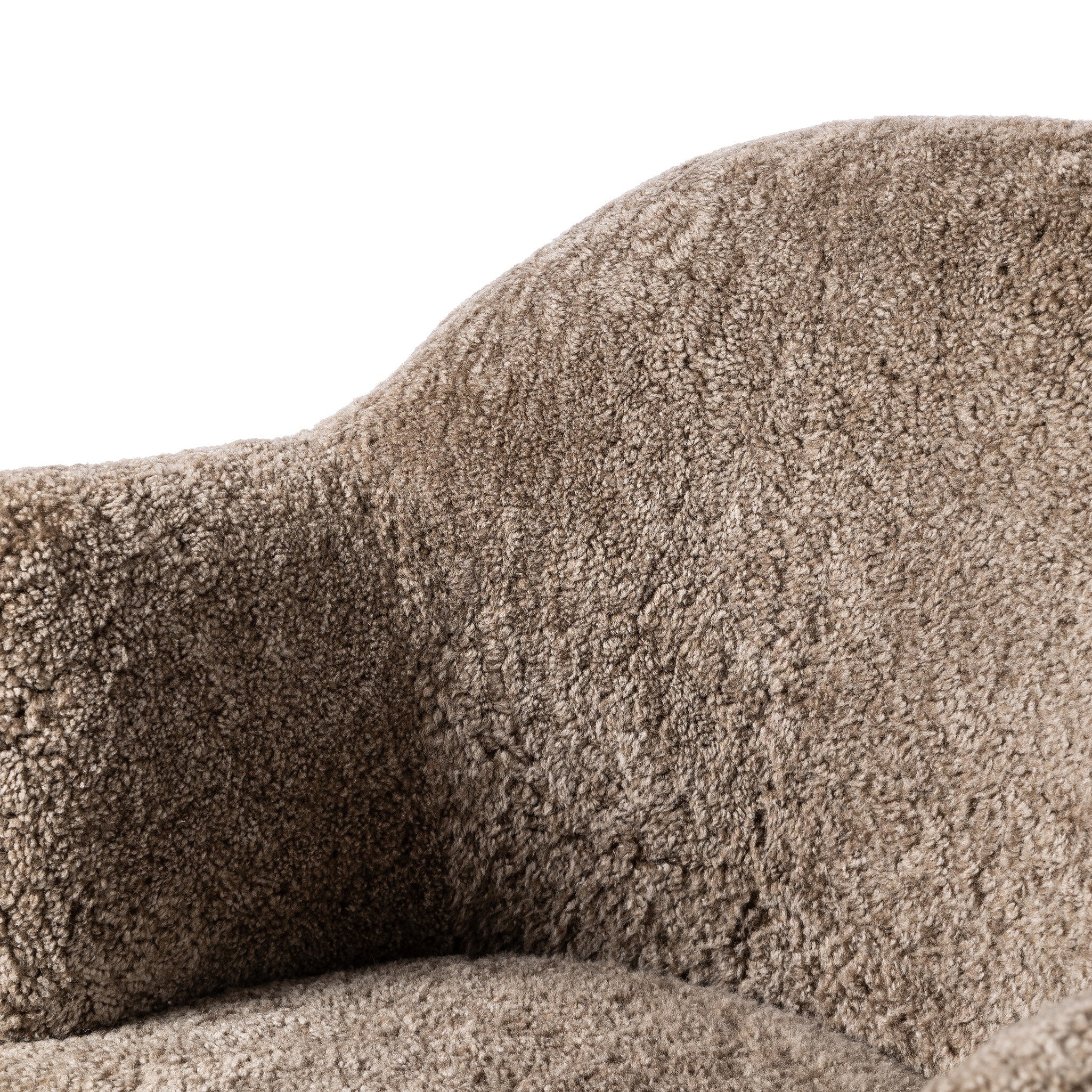 Four Hands Aurora Taupe Shearling Swivel Chair - detail 6