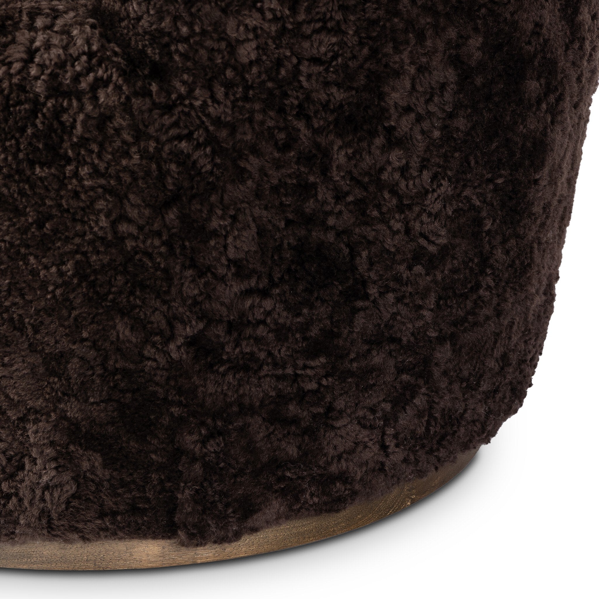 Four Hands Aurora Cocoa Shearling Swivel Chair - detail 4
