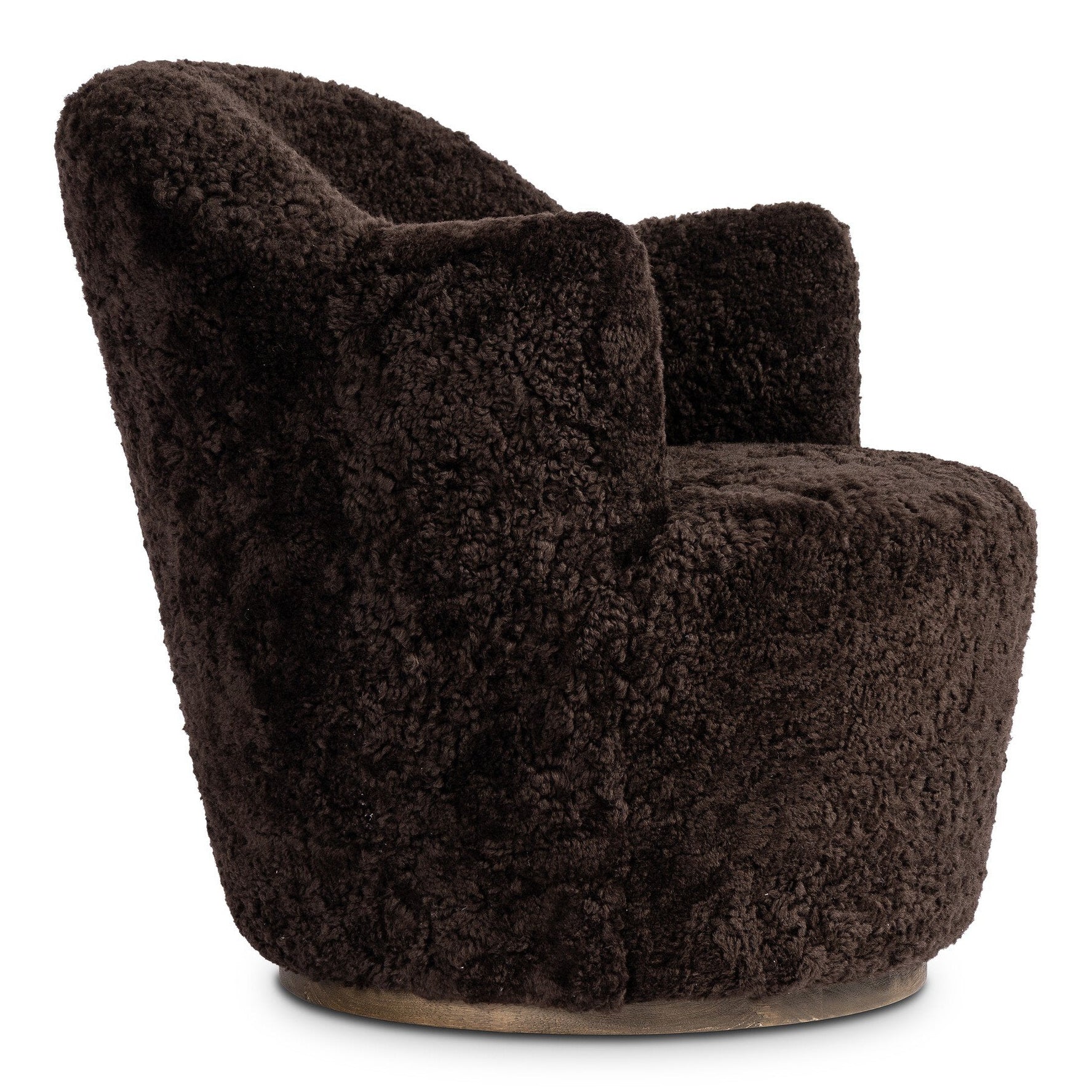 Four Hands Aurora Cocoa Shearling Swivel Chair - detail 5