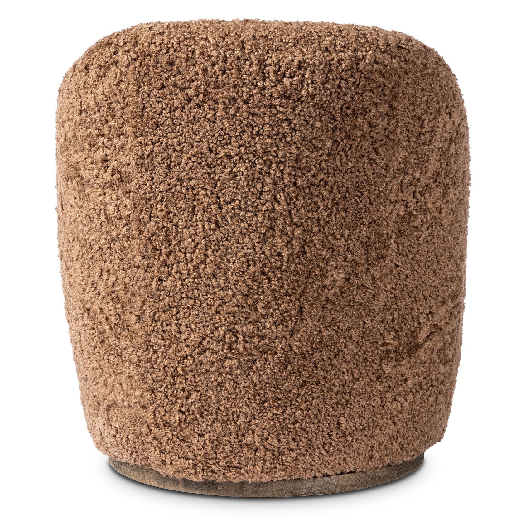 Four Hands Aurora Amber Shearling Swivel Chair - back view