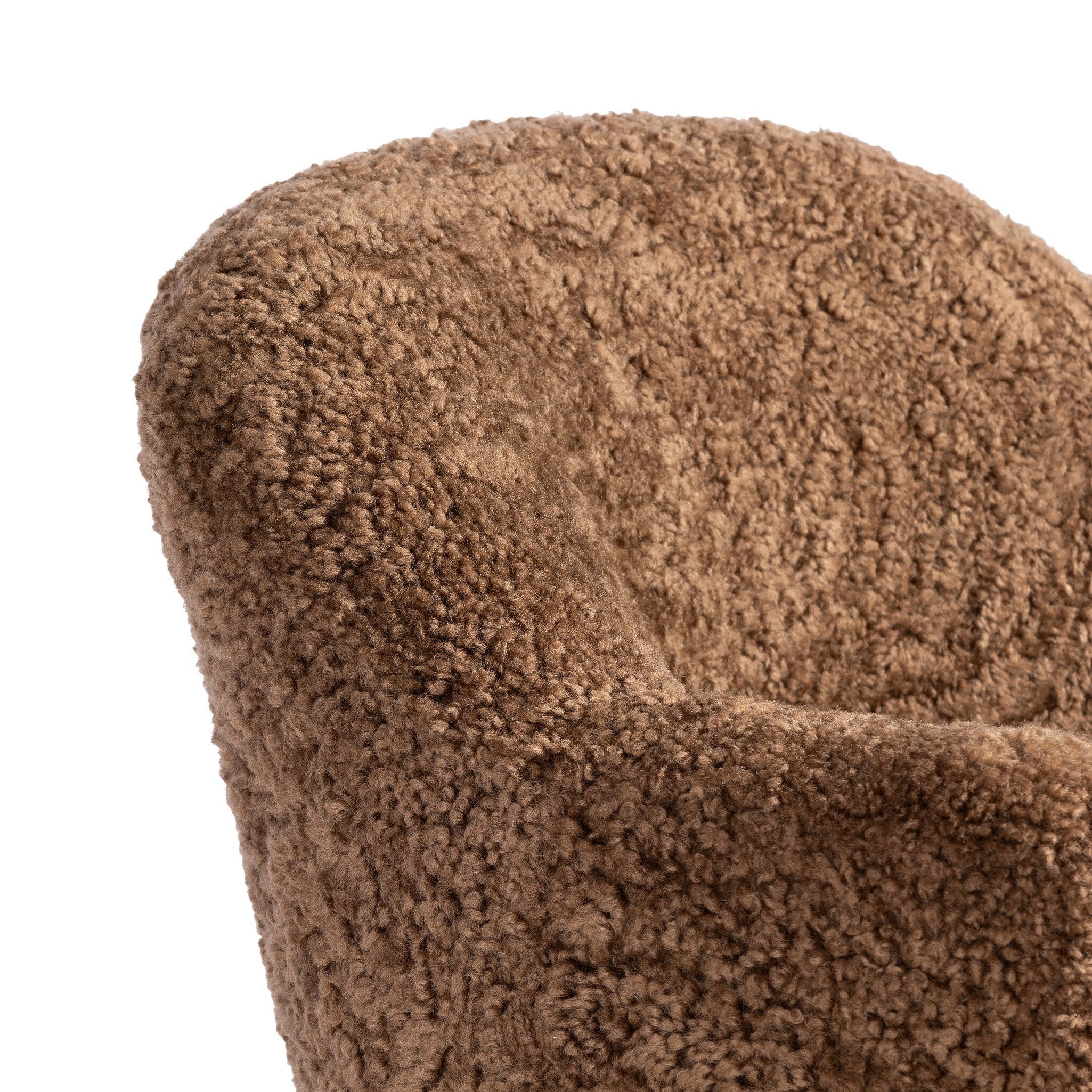 Four Hands Aurora Amber Shearling Swivel Chair - detail 1