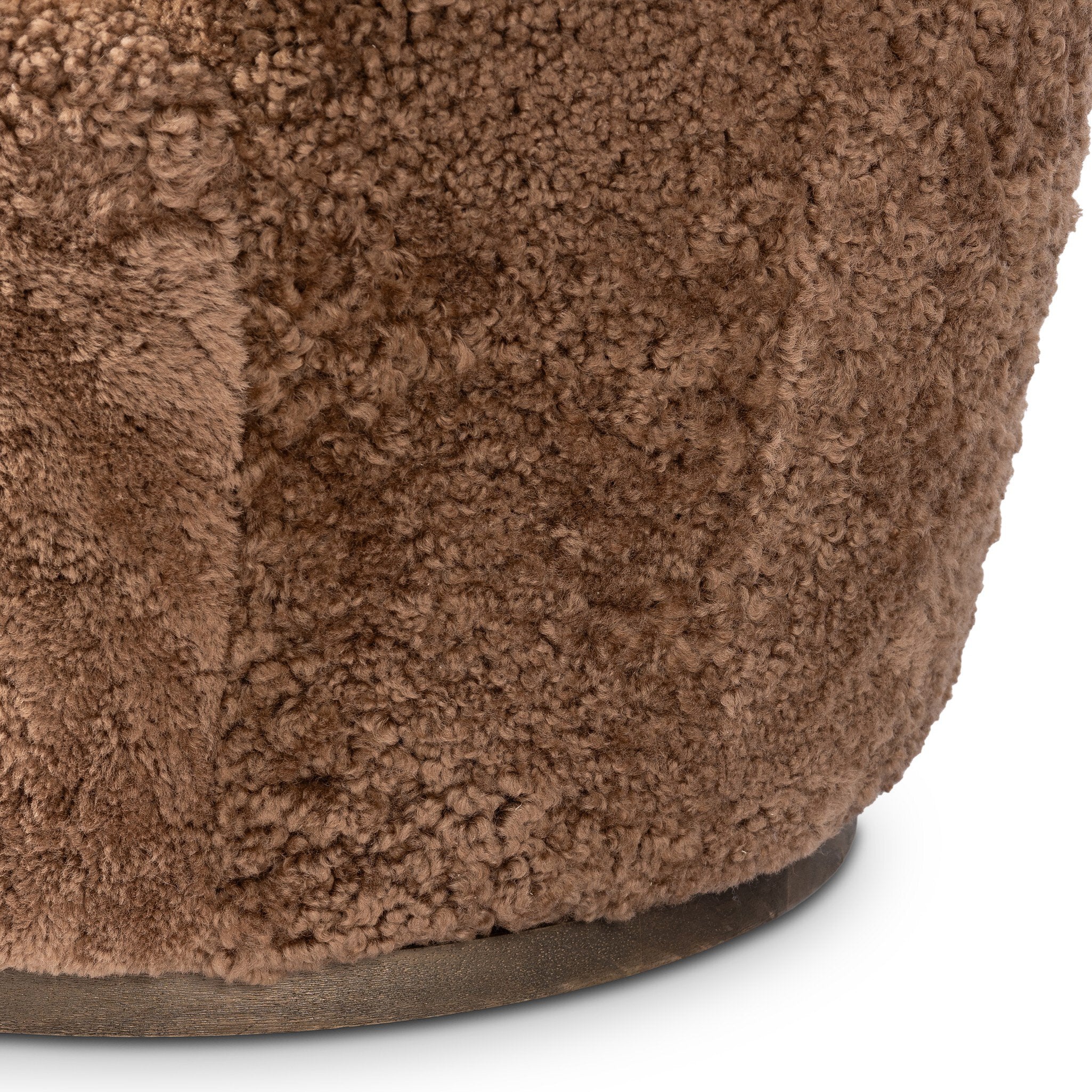 Four Hands Aurora Amber Shearling Swivel Chair - detail 4