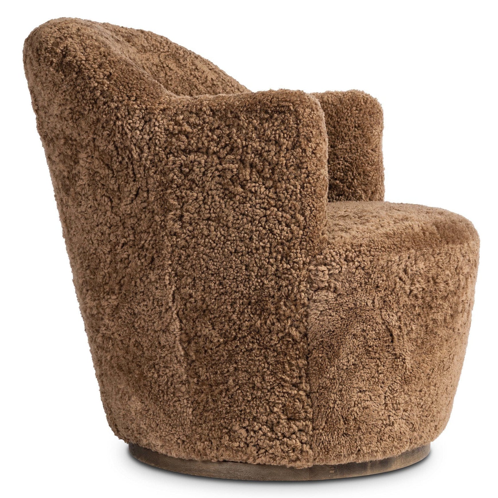 Four Hands Aurora Amber Shearling Swivel Chair - detail 5 (view 2)
