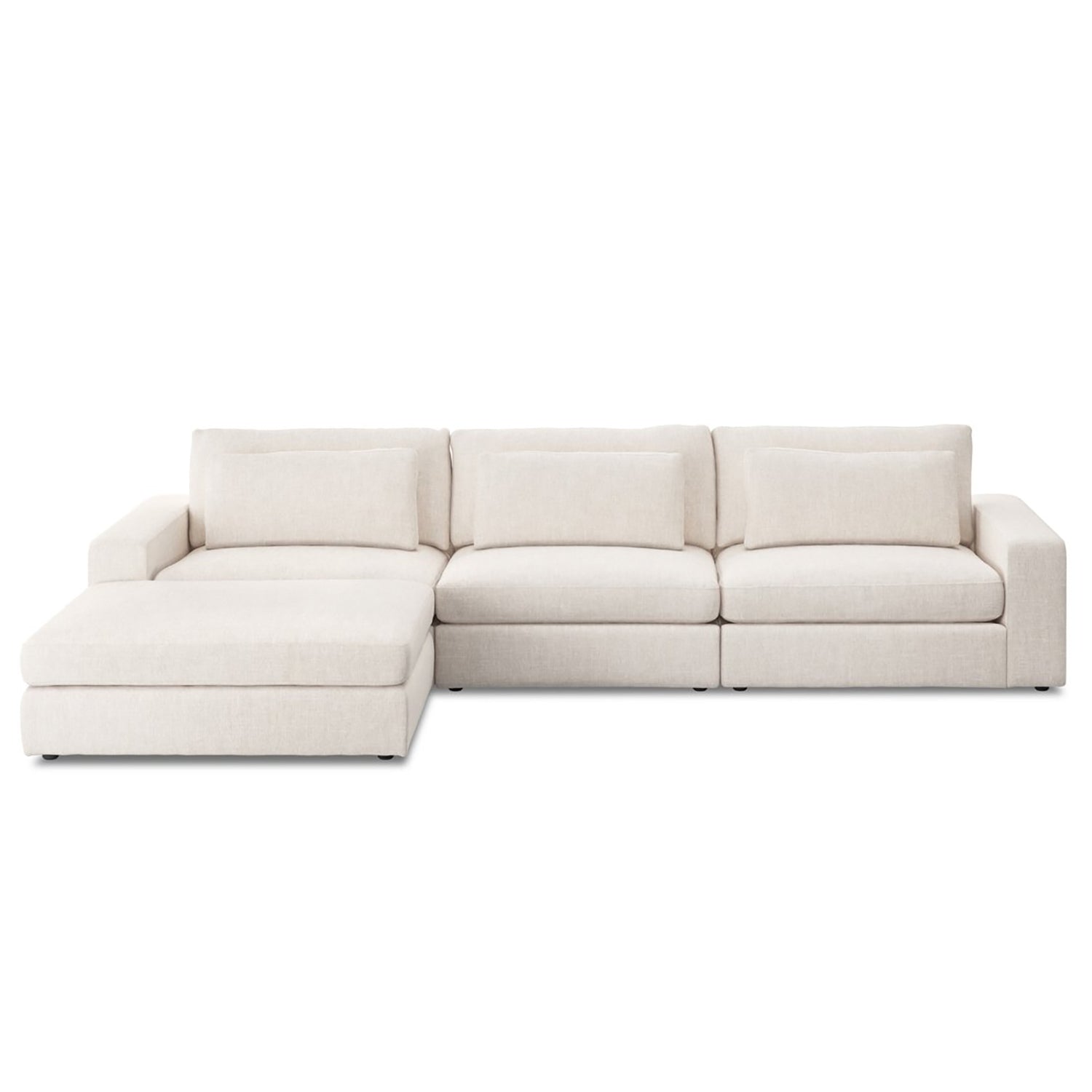 Four Hands Bloor 3-Piece Sectional Sofa with Ottoman