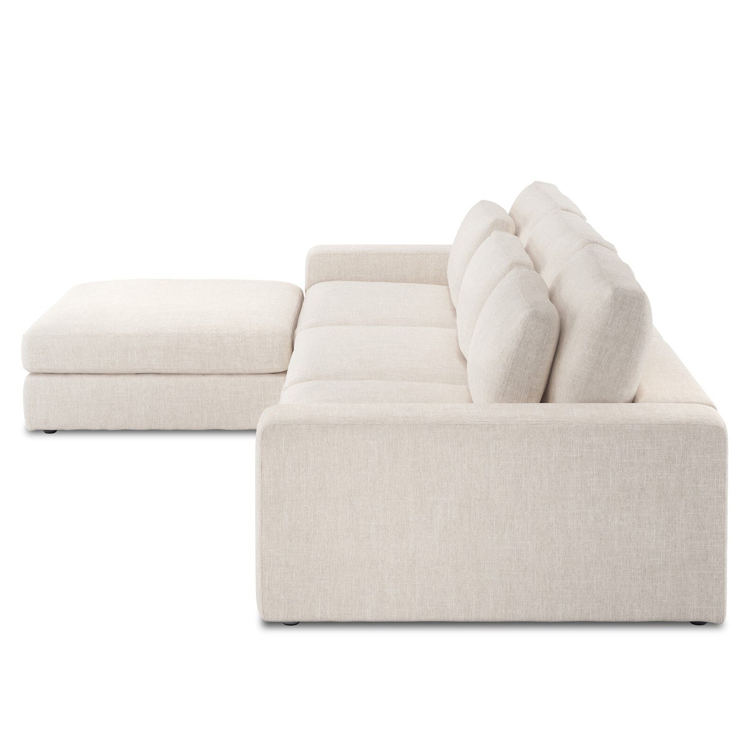 Four Hands Bloor 3-Piece Sectional Sofa with Ottoman