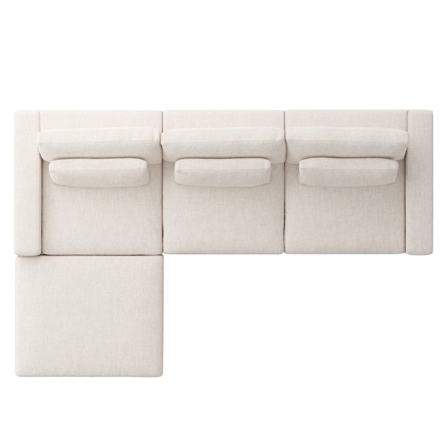 Four Hands Bloor 3-Piece Sectional Sofa with Ottoman
