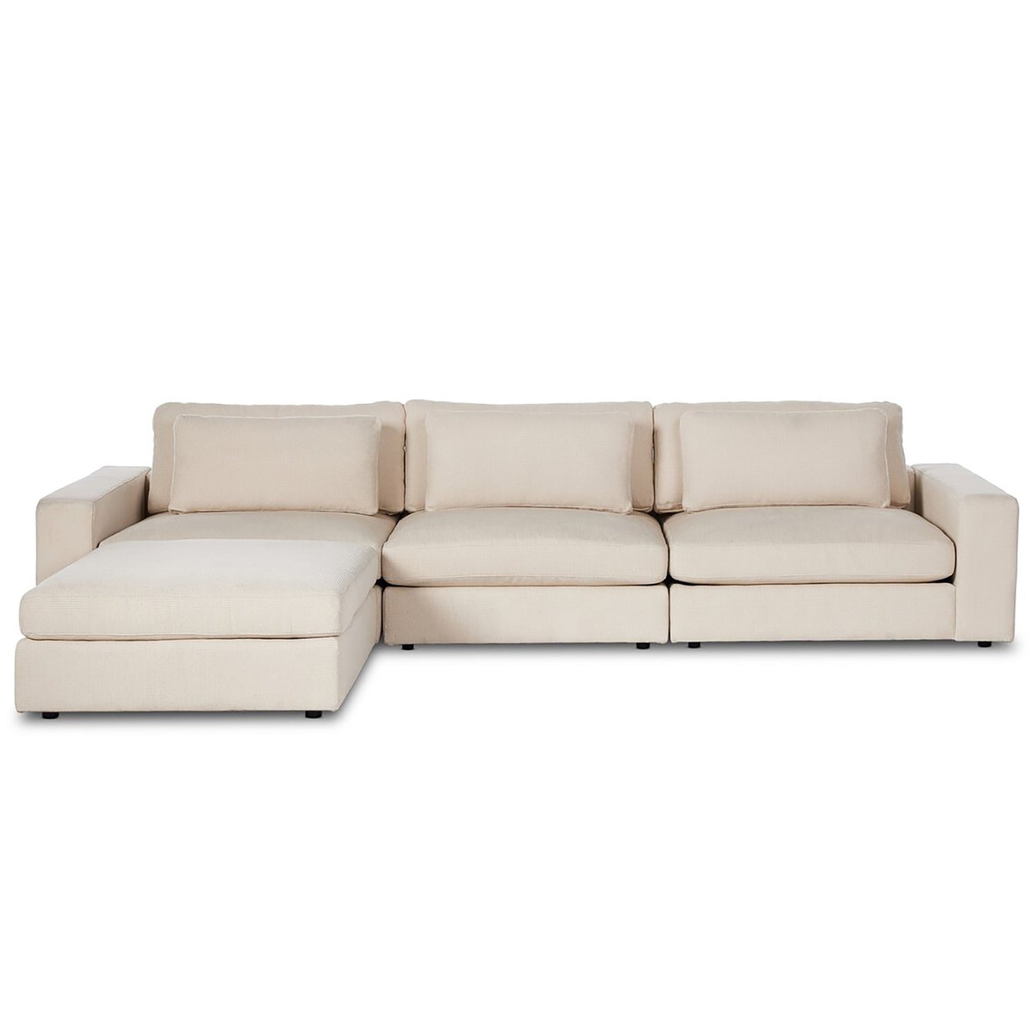 Four Hands Bloor 3-Piece Sectional Sofa with Ottoman