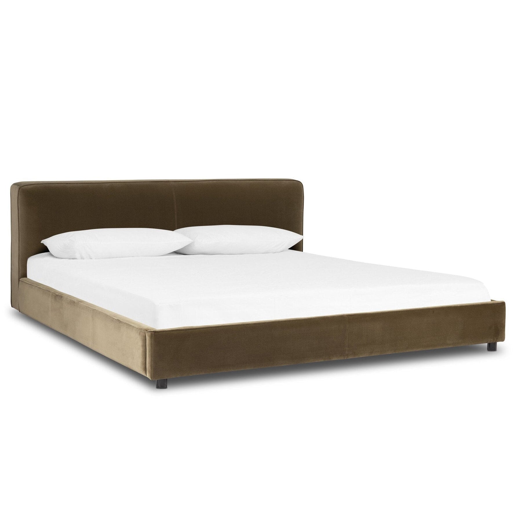 Four Hands Aidan Surrey Olive Bed - styled view