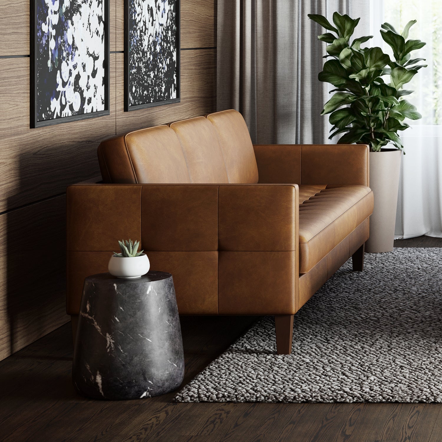 Sunpan Aries Indoor/Outdoor Side Table Set of 2