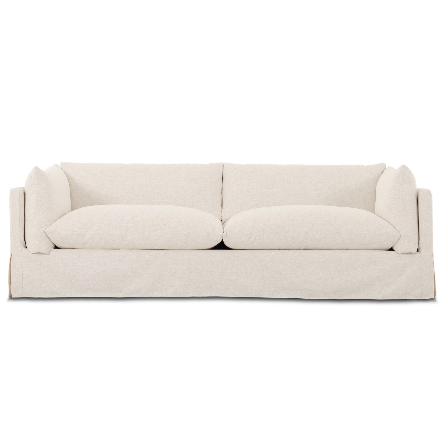 Four Hands Habitat Crypton Nomad Snow 96in Sofa - front view