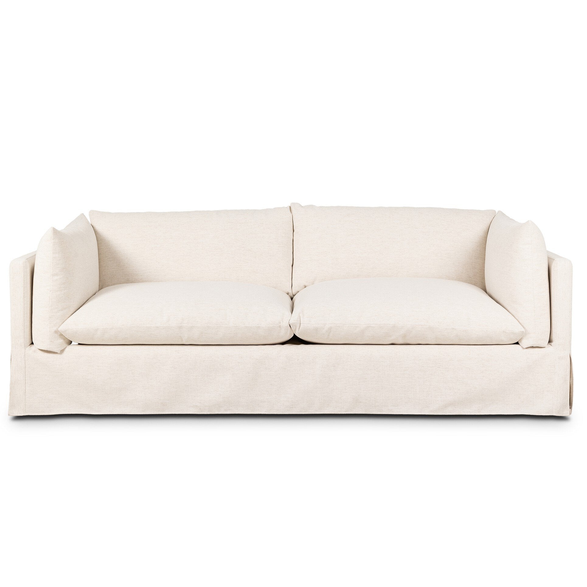 Four Hands Habitat Crypton Nomad Snow 90in Sofa - front view