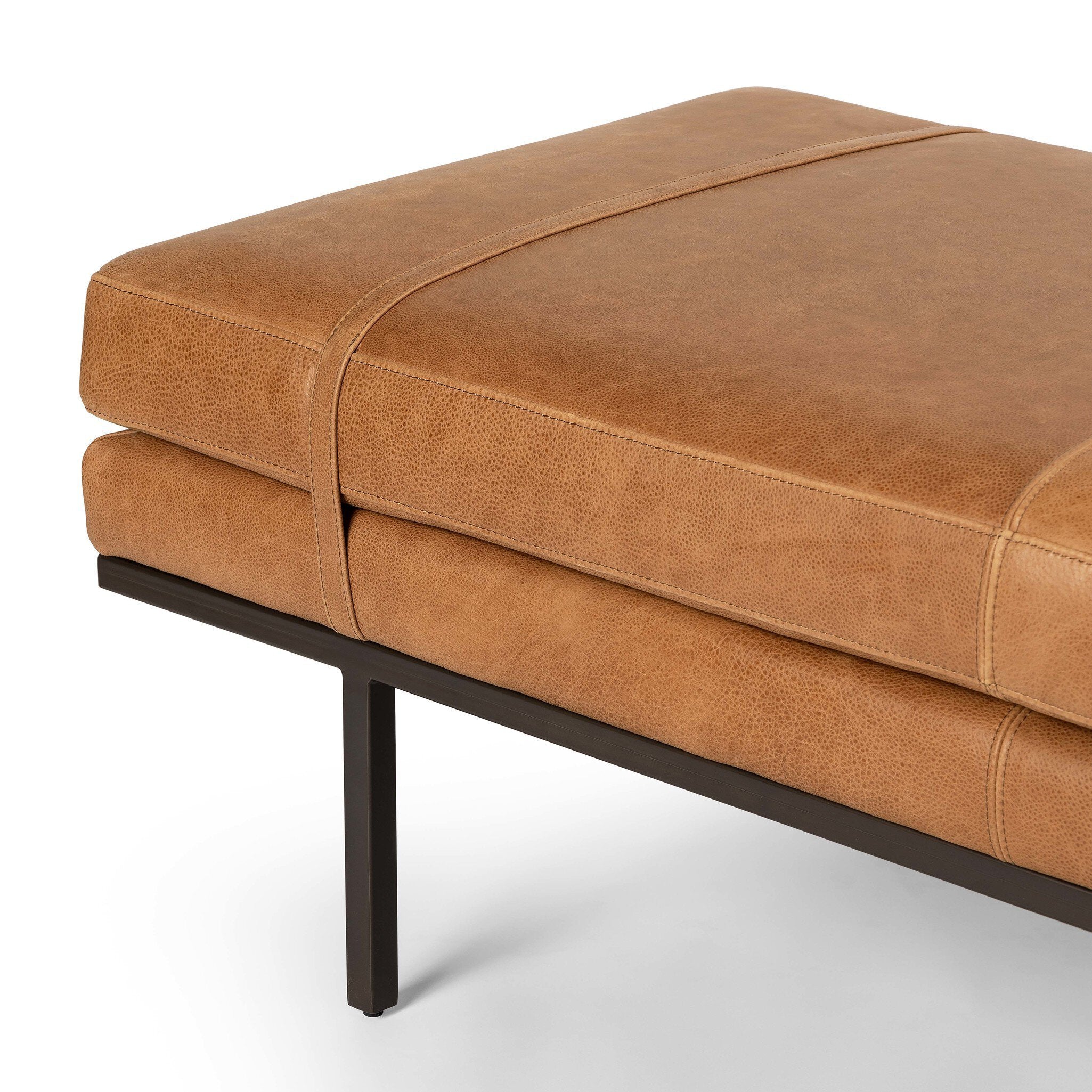 Four Hands Harris Palermo Cognac Accent Bench - detail 3