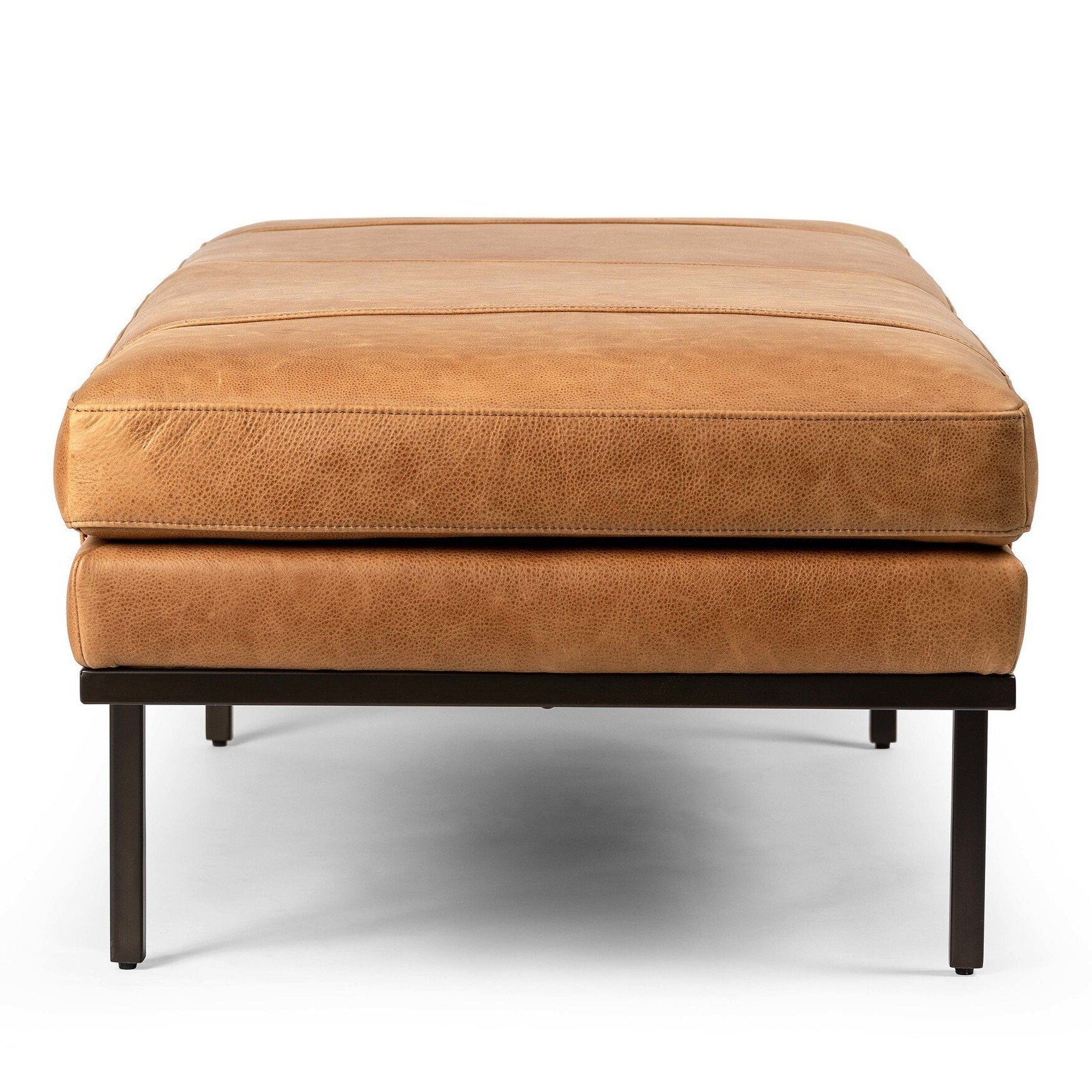 Four Hands Harris Palermo Cognac Accent Bench - side view