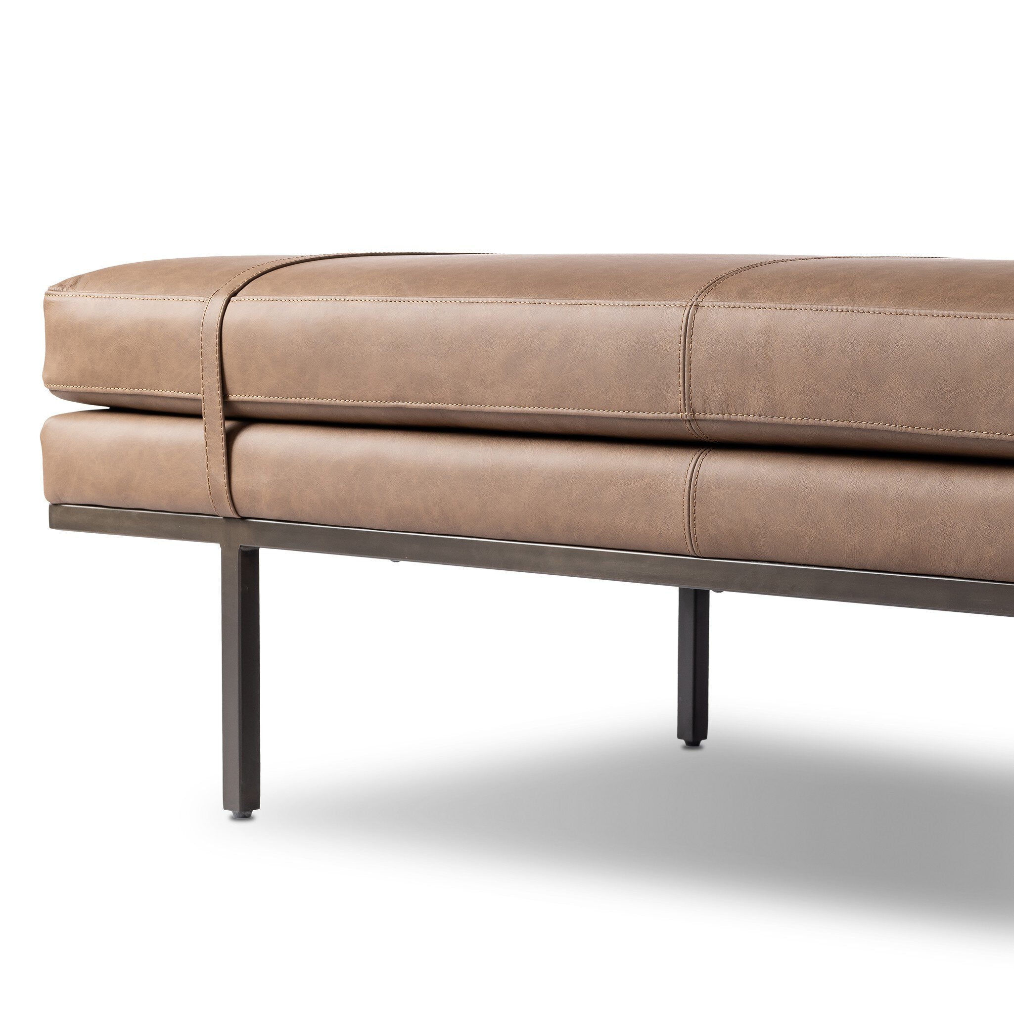 Four Hands Harris Maestro Cigar Accent Bench detail view