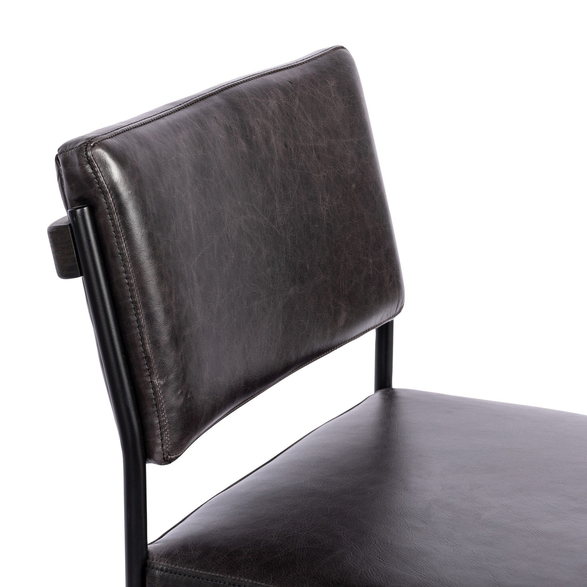 Four Hands Benton Sonoma Black Bar Stool close-up detail