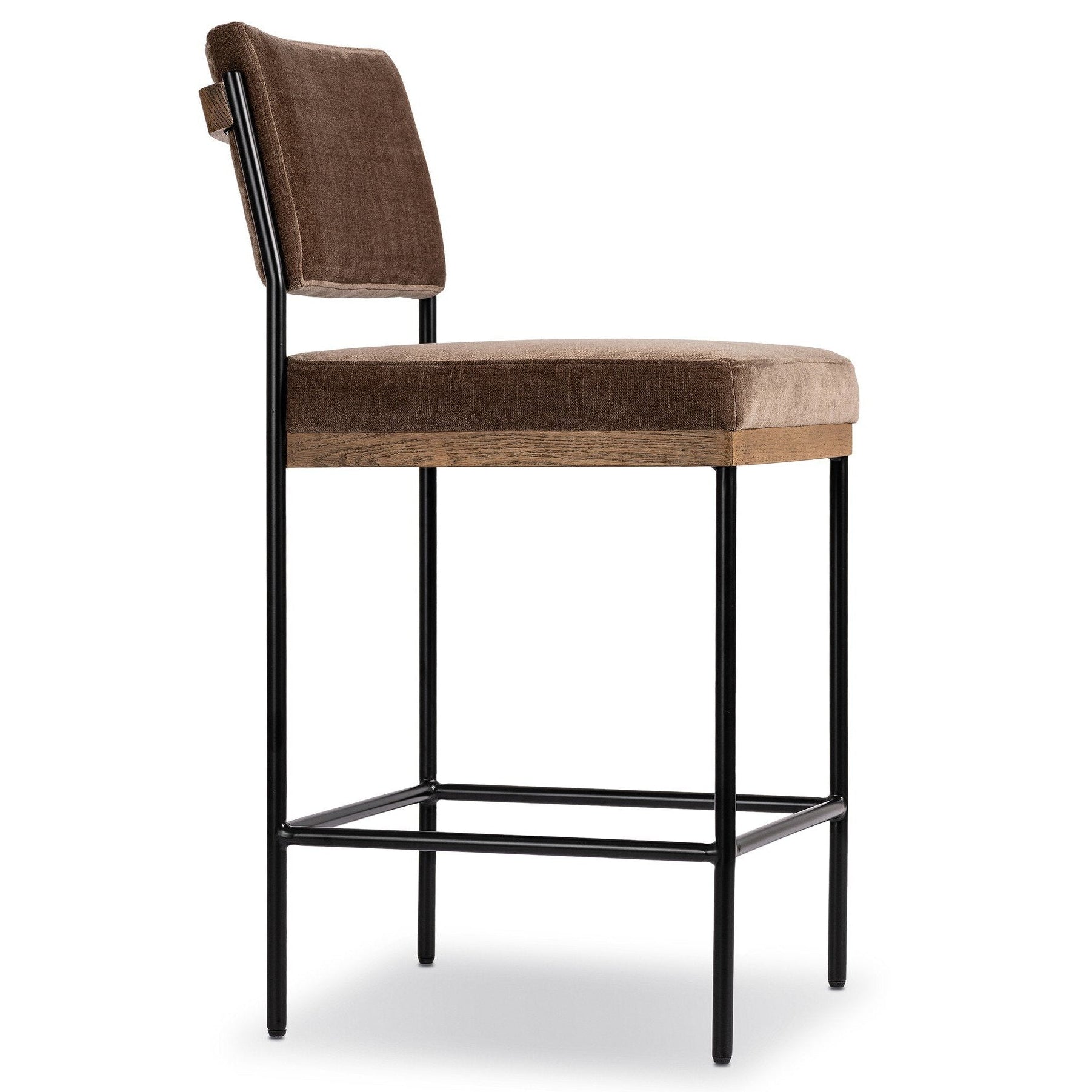 Four Hands Benton Altair Mushroom Counter Stool finish close-up