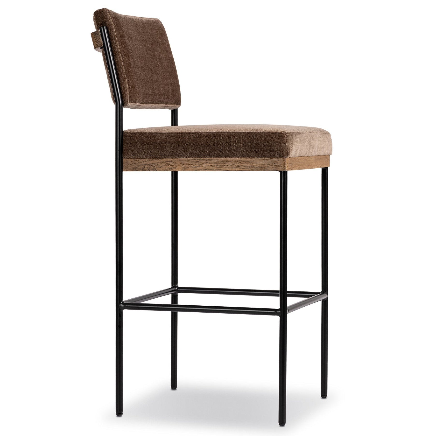 Four Hands Benton Altair Mushroom Bar Stool finish close-up