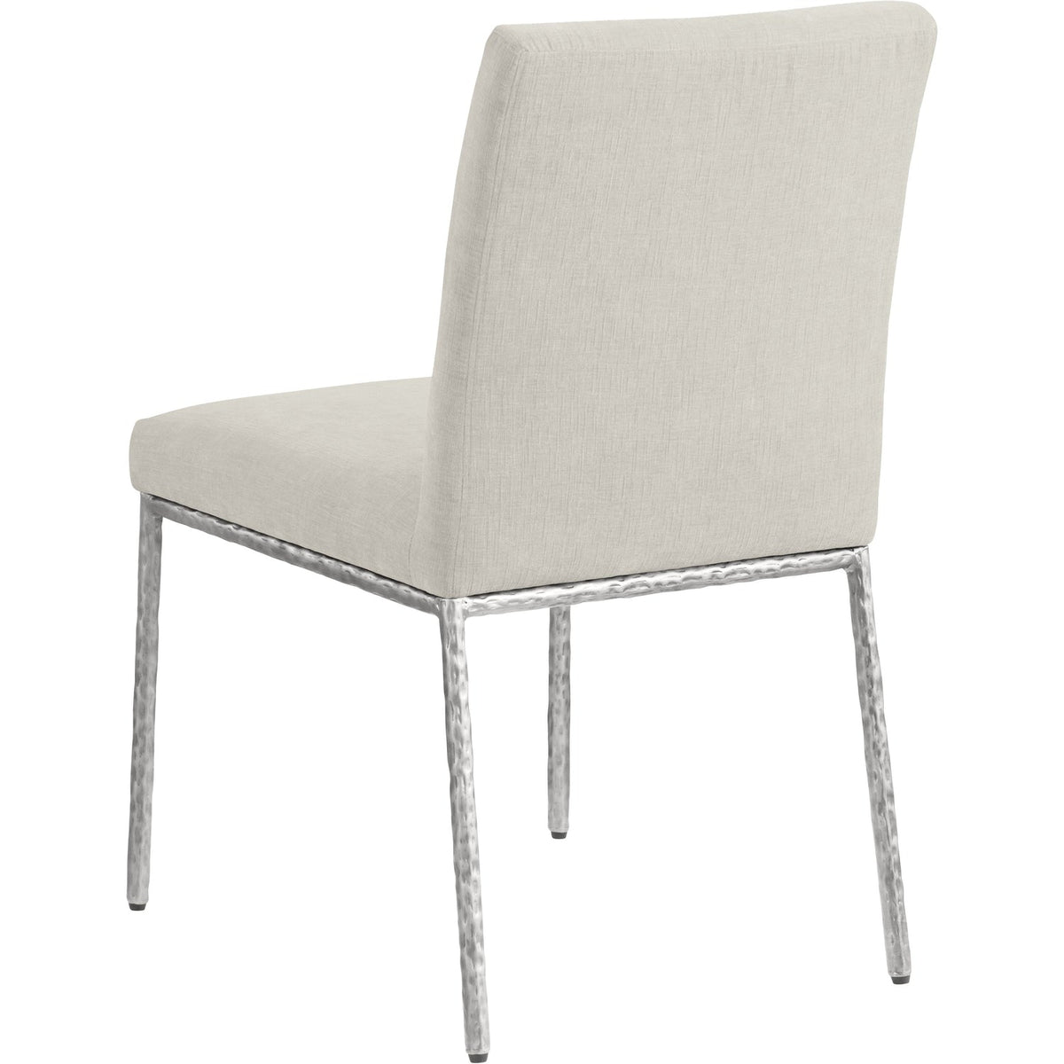 Reeves Cream Chenille Fabric Upholstered Dining Side Chair Set of 2