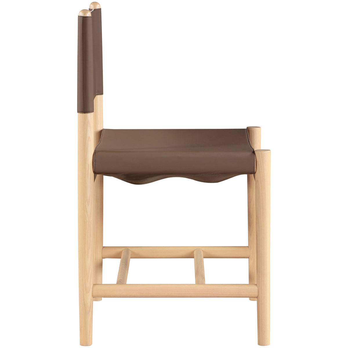 Rawlins Brown Vegan Leather Upholstered Dining Chair Set of 2