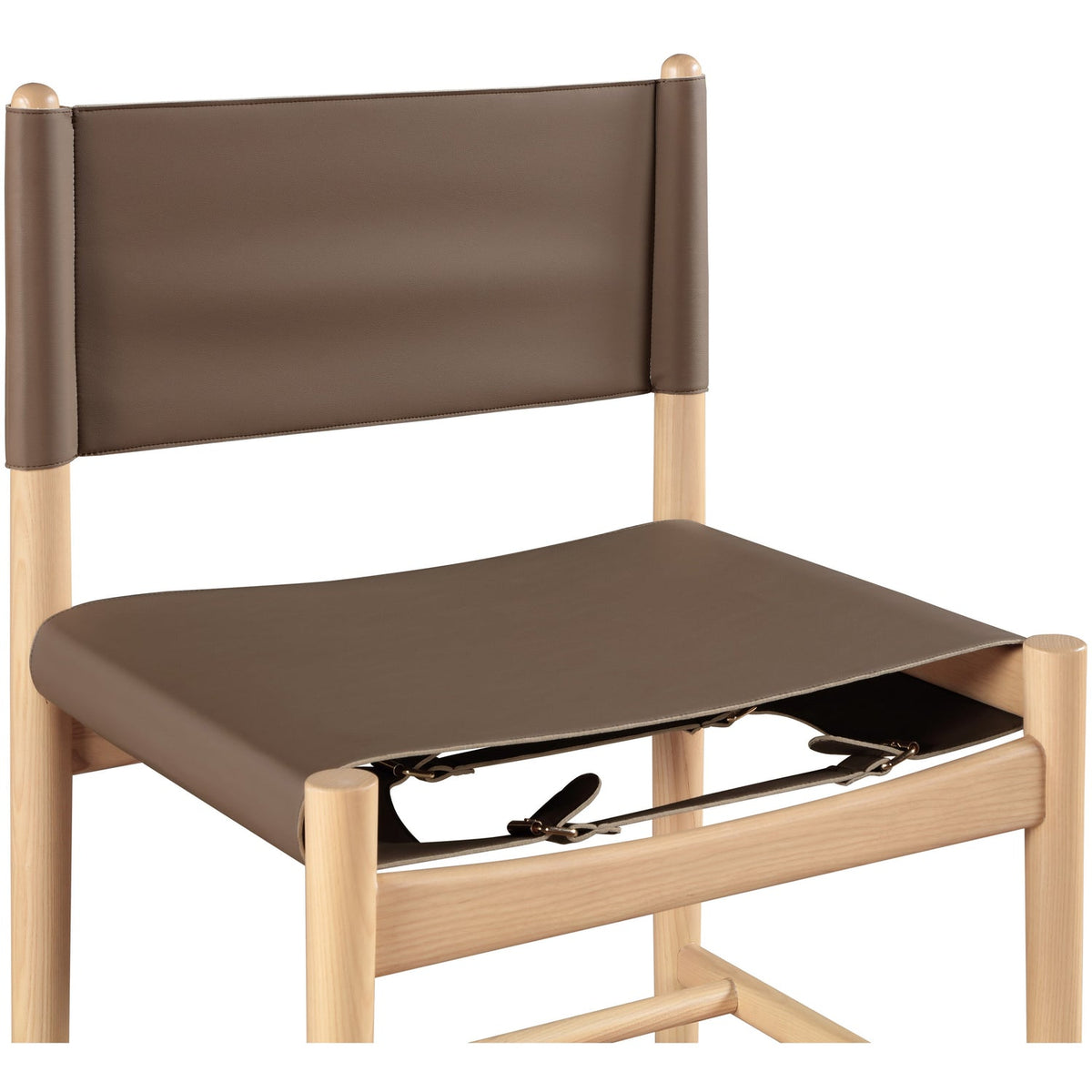 Rawlins Brown Vegan Leather Upholstered Dining Chair Set of 2