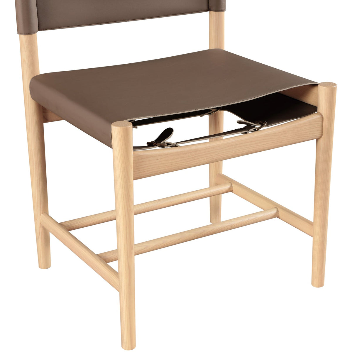Rawlins Brown Vegan Leather Upholstered Dining Chair Set of 2