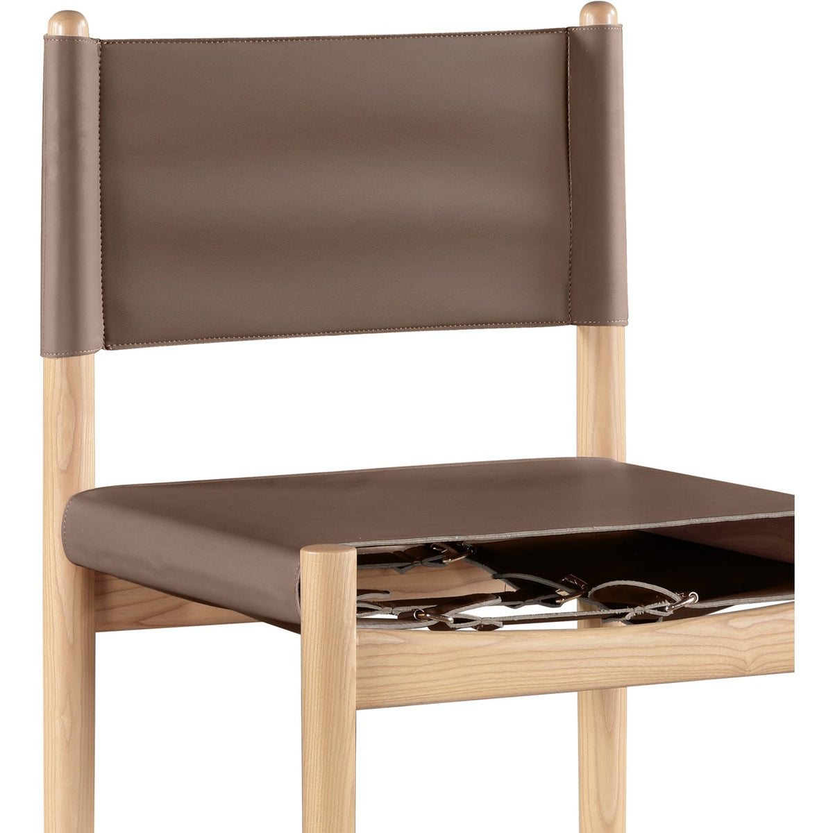 Rawlins Brown Vegan Leather Upholstered Counter Stool Set of 2
