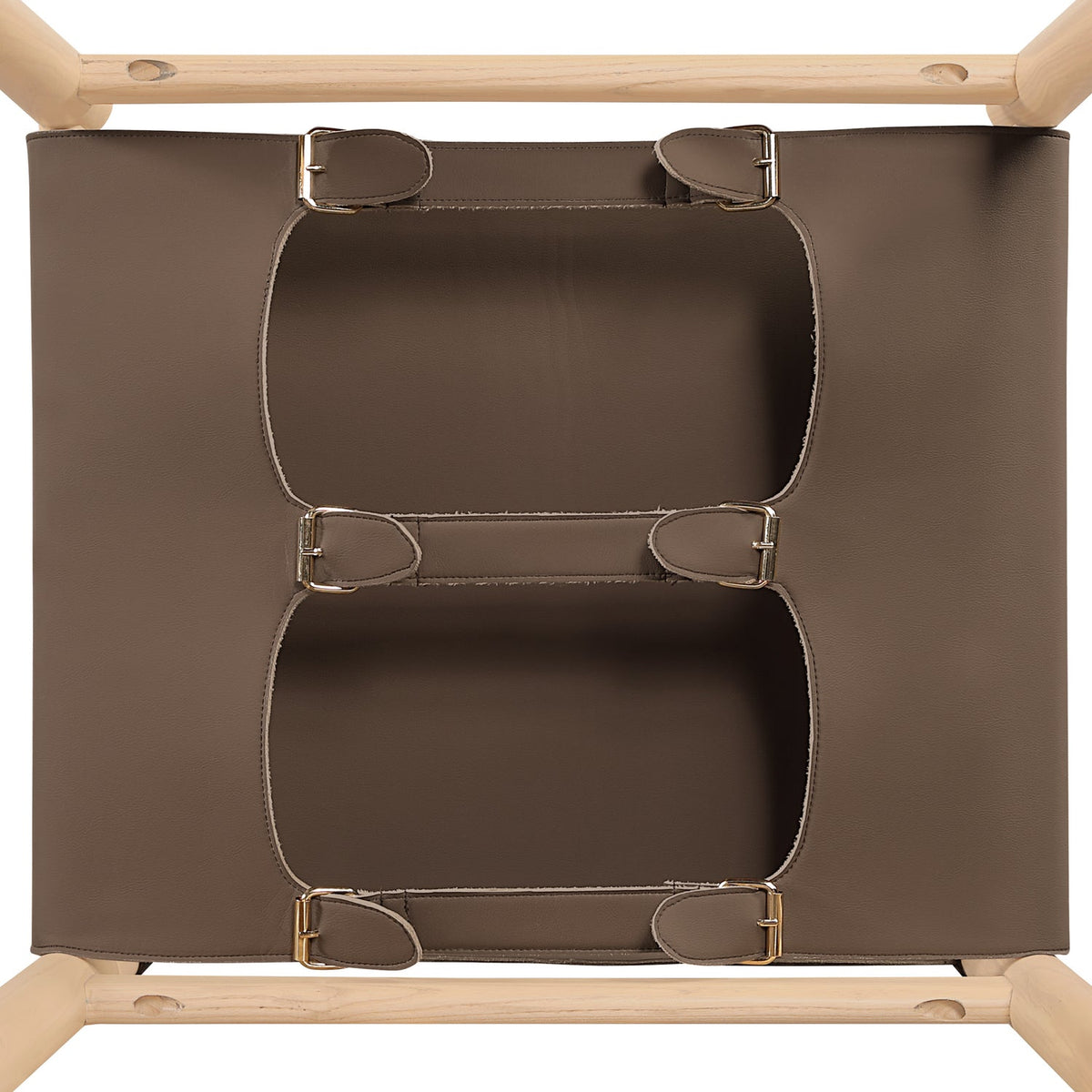 Rawlins Brown Vegan Leather Upholstered Counter Stool Set of 2