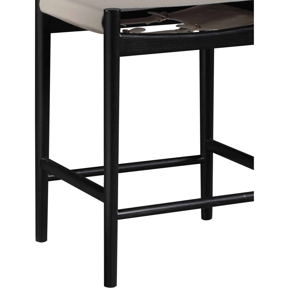 Rawlins Taupe Vegan Leather Upholstered Counter Stool Set of 2
