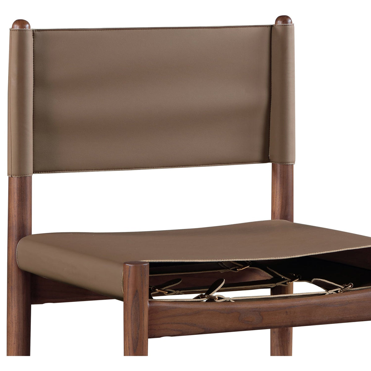 Rawlins Brown Vegan Leather Upholstered Counter Stool Set of 2