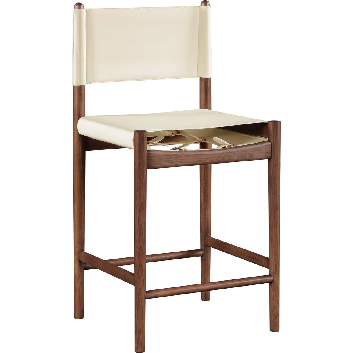 Rawlins Cream Vegan Leather Upholstered Counter Stool Set of 2