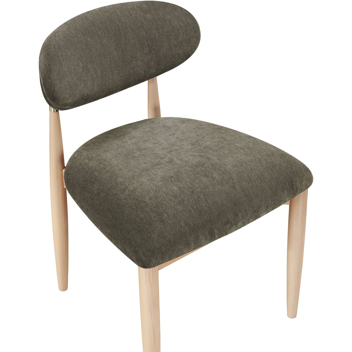 Riccio Brown Performance Fabric Upholstered Dining Side Chair Set of 2