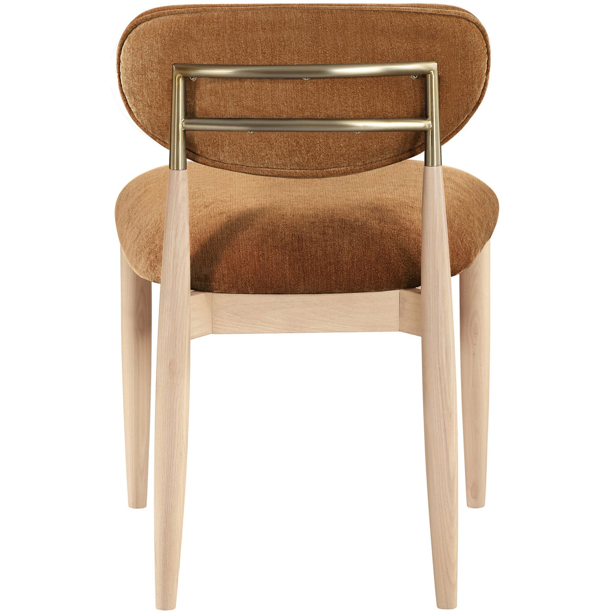 Riccio Cognac Performance Fabric Upholstered Dining Side Chair Set of 2