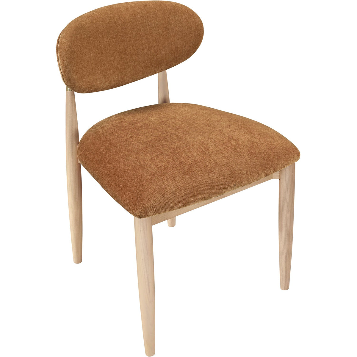 Riccio Cognac Performance Fabric Upholstered Dining Side Chair Set of 2