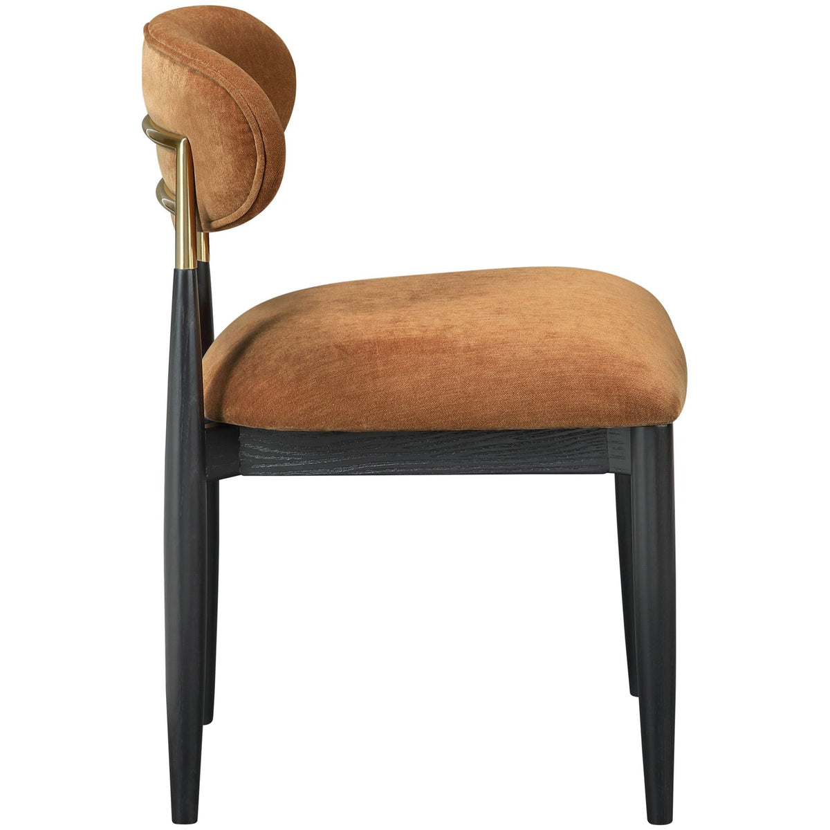 Riccio Cognac Performance Fabric Upholstered Dining Side Chair Set of 2