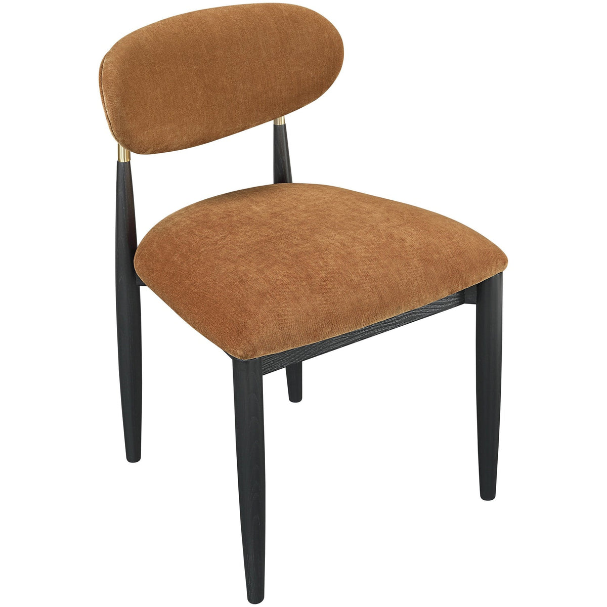 Riccio Cognac Performance Fabric Upholstered Dining Side Chair Set of 2