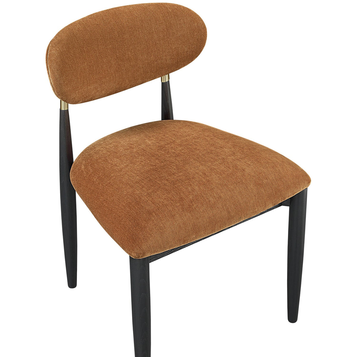 Riccio Cognac Performance Fabric Upholstered Dining Side Chair Set of 2